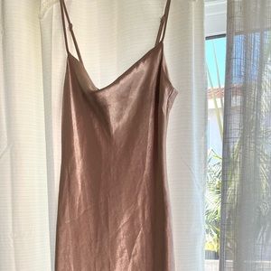 Lulu’s Blush/Champagne Slip Dress
